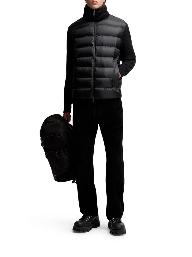 CARDIGAN IMBOTTITO IN LANA E CASHMERE CON ZIP