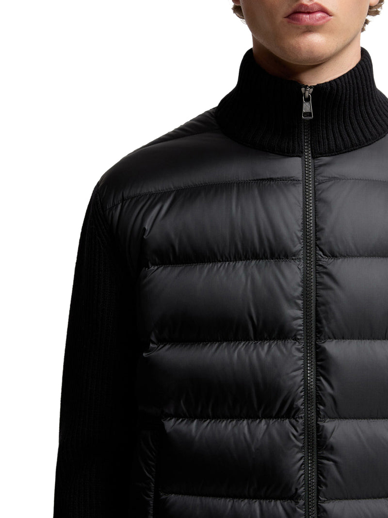 CARDIGAN IMBOTTITO IN LANA E CASHMERE CON ZIP