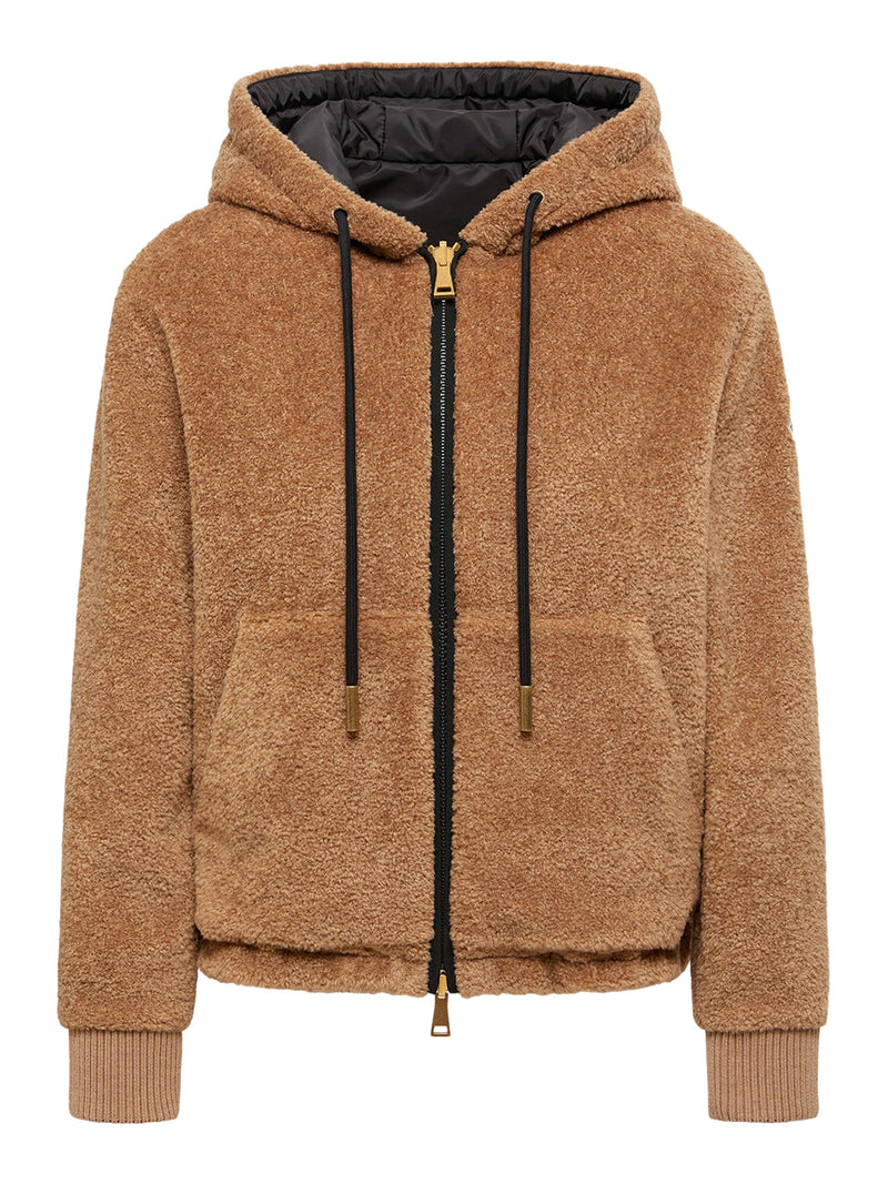 FELPA IMBOTTITA REVERSIBILE CON CAPPUCCIO