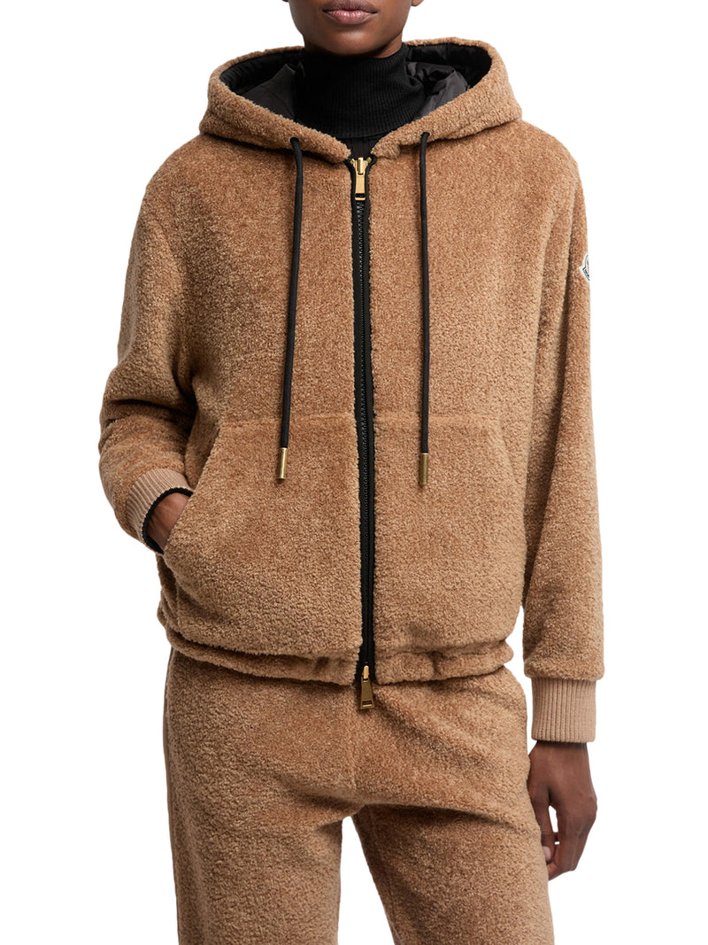 FELPA IMBOTTITA REVERSIBILE CON CAPPUCCIO