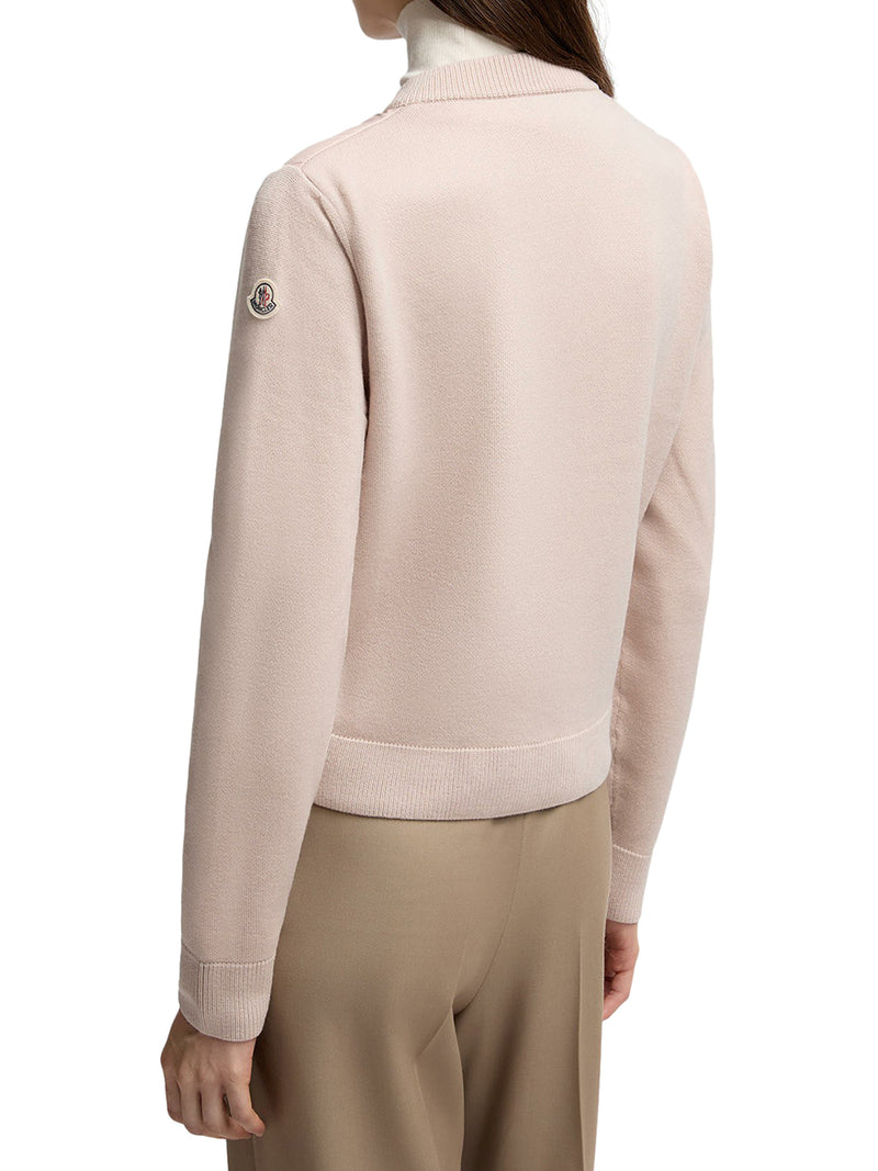 CARDIGAN IMBOTTITO IN LANA CON ZIP