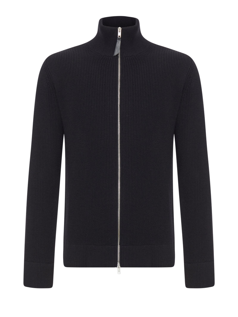 CARDIGAN IN MAGLIA DI JERSEY CON ZIP