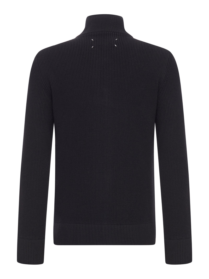 CARDIGAN IN MAGLIA DI JERSEY CON ZIP