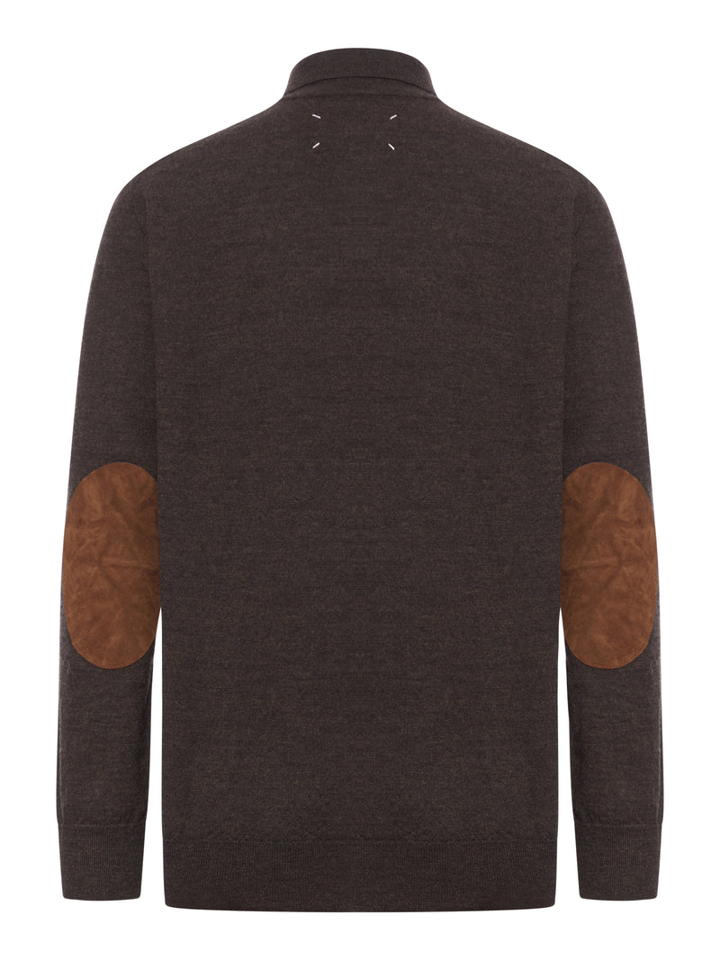 POLO IN LANA CON TOPPE SUI GOMITI