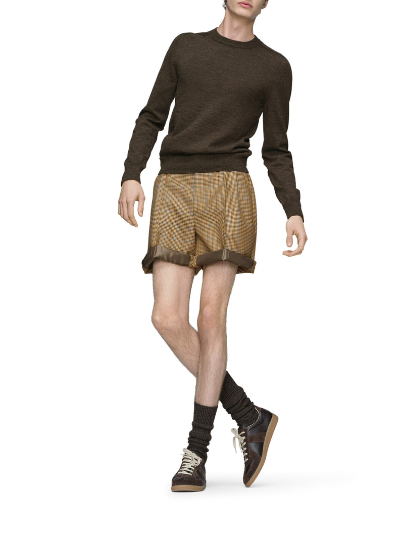 MAGLIONE IN LANA CON TOPPE SUI GOMITI