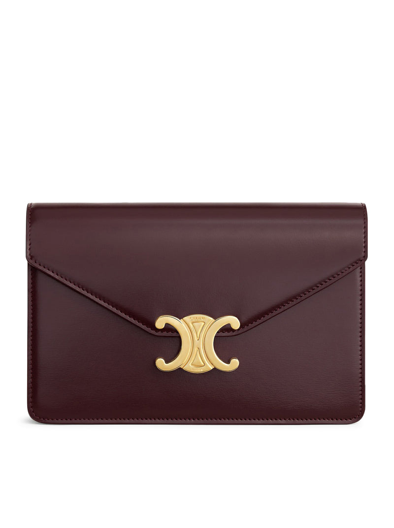 POCHETTE MARGO CON CATENA IN PELLE DI VITELLO LUCIDA NERO