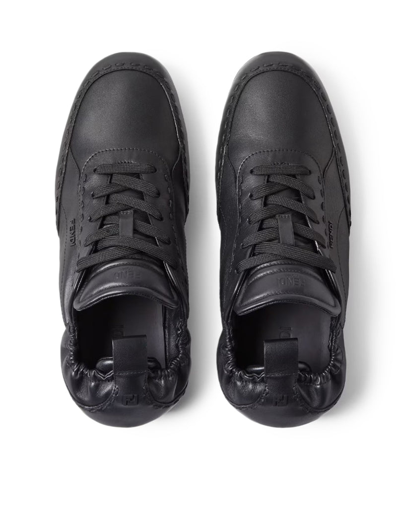 SNEAKER FENDI FIT LOW TOP IN PELLE NERA