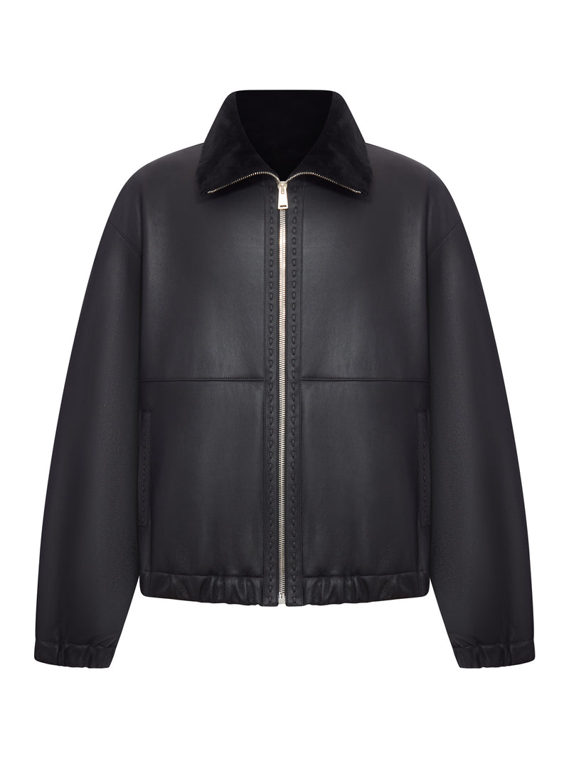BLOUSON IN MONTONE NERO