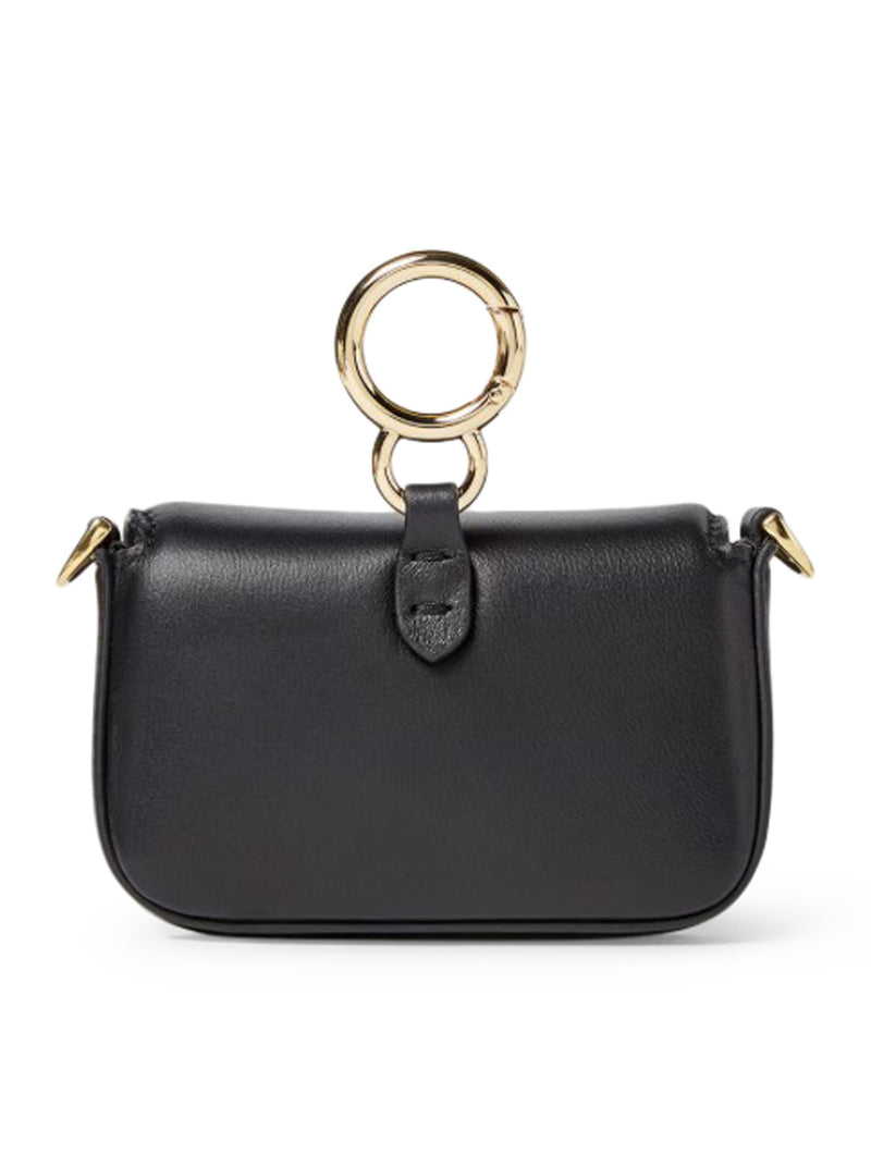 NANO BAGUETTE CHARM IN NAPPA NERO