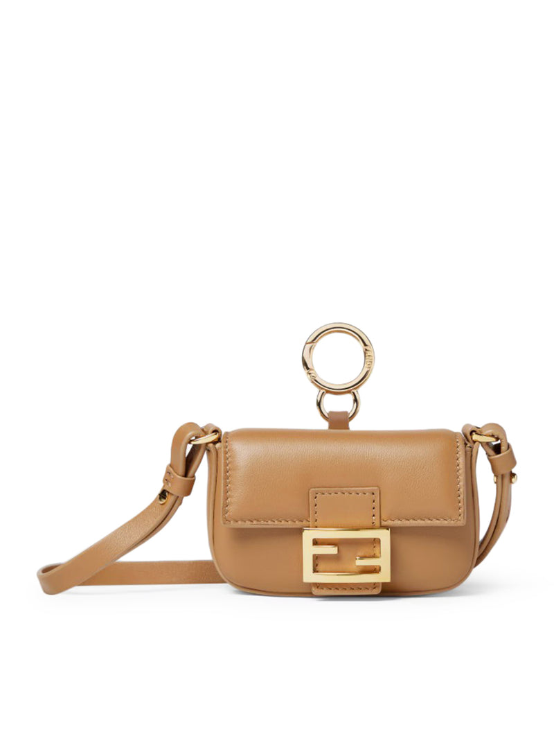 NANO BAGUETTE CHARM IN NAPPA BEIGE