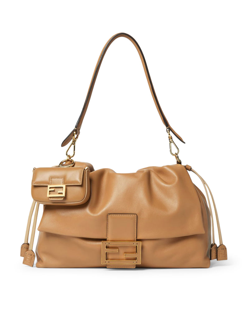 NANO BAGUETTE CHARM IN NAPPA BEIGE