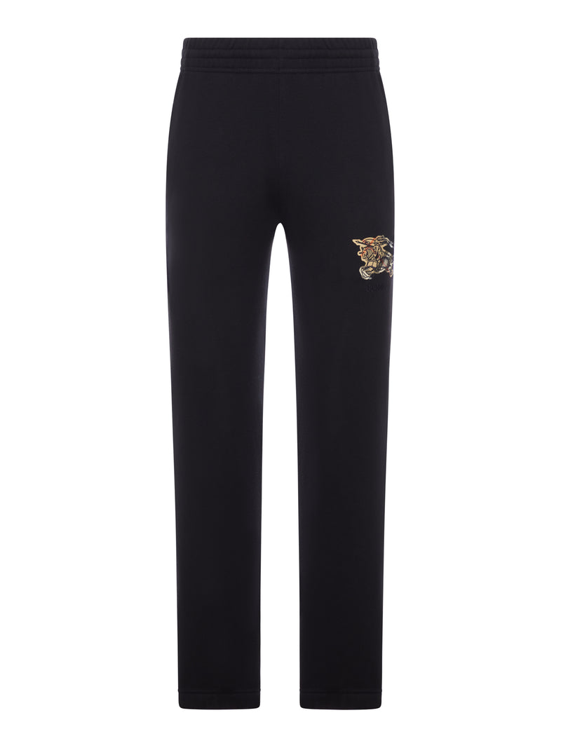 PANTALONI DA JOGGING IN COTONE CON EKD CHECK