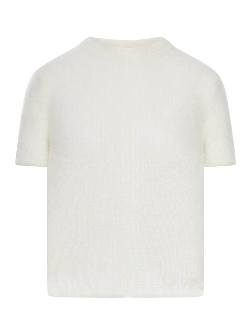 MAGLIONE A MANICHE CORTE IN MISTO MOHAIR