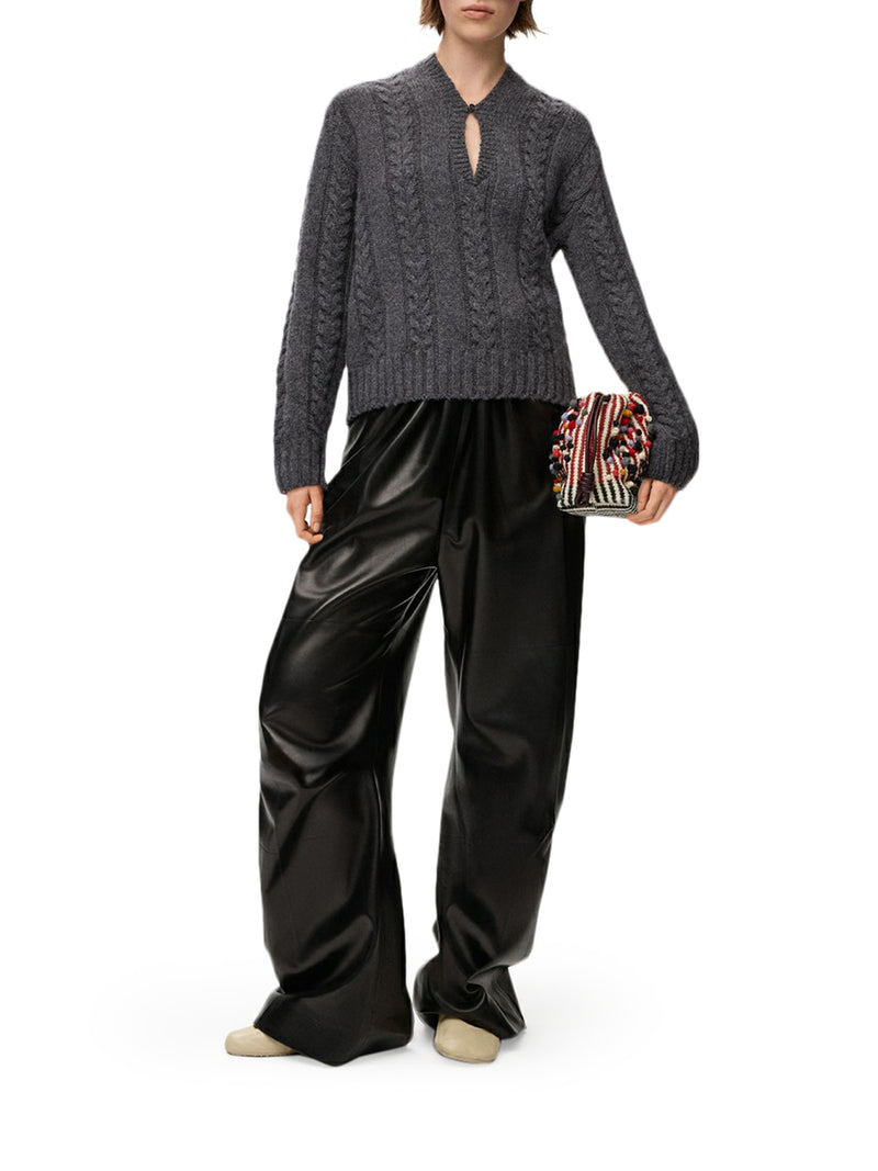 MAGLIONE IN LANA MOULINÉ TESTURIZZATA