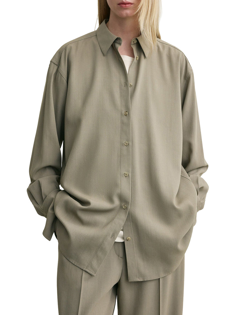 CAMICIA TUXEDO CLASSICA IN MISTO LANA