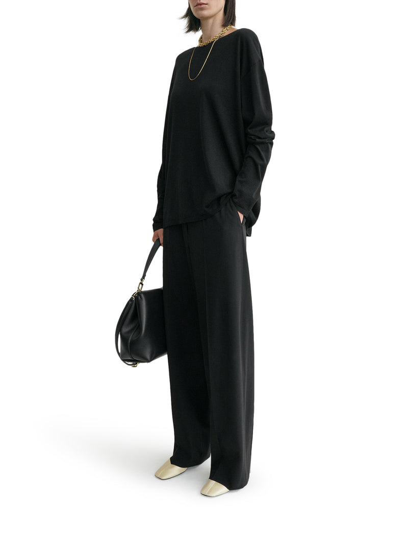 MAGLIA LONGLINE IN MISTO LANA