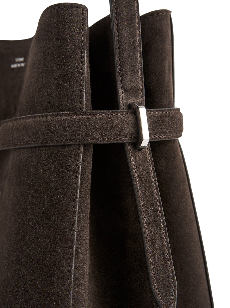 BORSA A SECCHIELLO IN PELLE SCAMOSCIATA