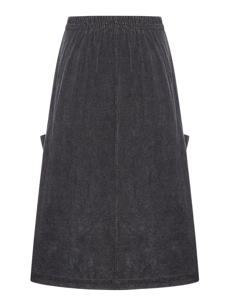 GONNA DALLA LINEA BOMBÈE IN COSTINA DI VELLUTO