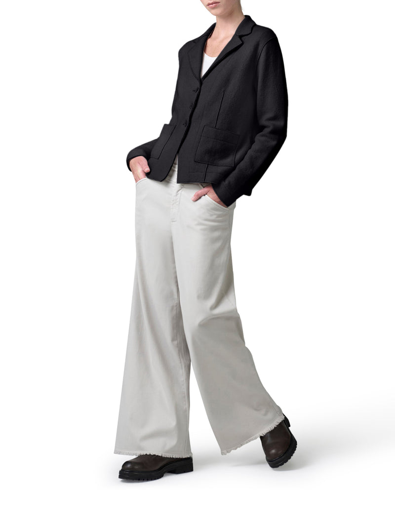 GIACCA SAGOMATA IN LANA CON ALL`INTERNO MOTIVO A SPINA DI PESCE