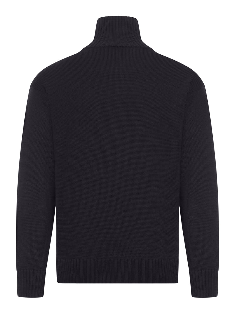 MAGLIA FULL ZIP 3 FILI RELAXED FIT