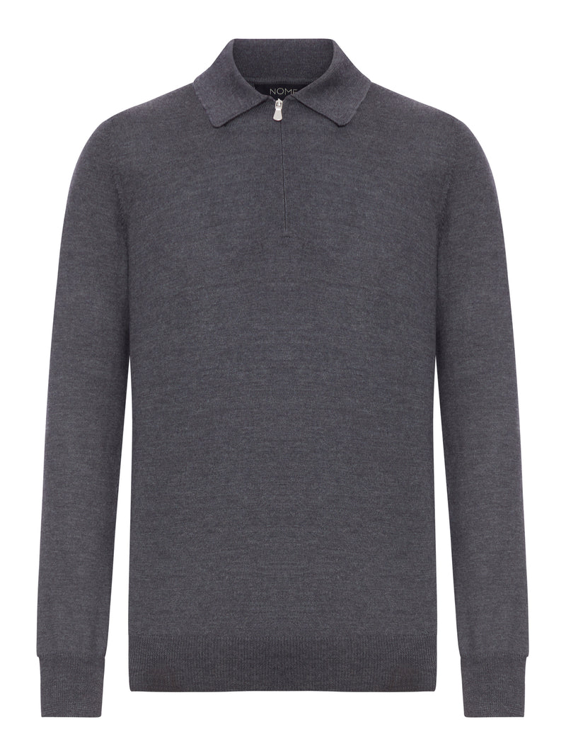 POLO CON ZIP IN LANA