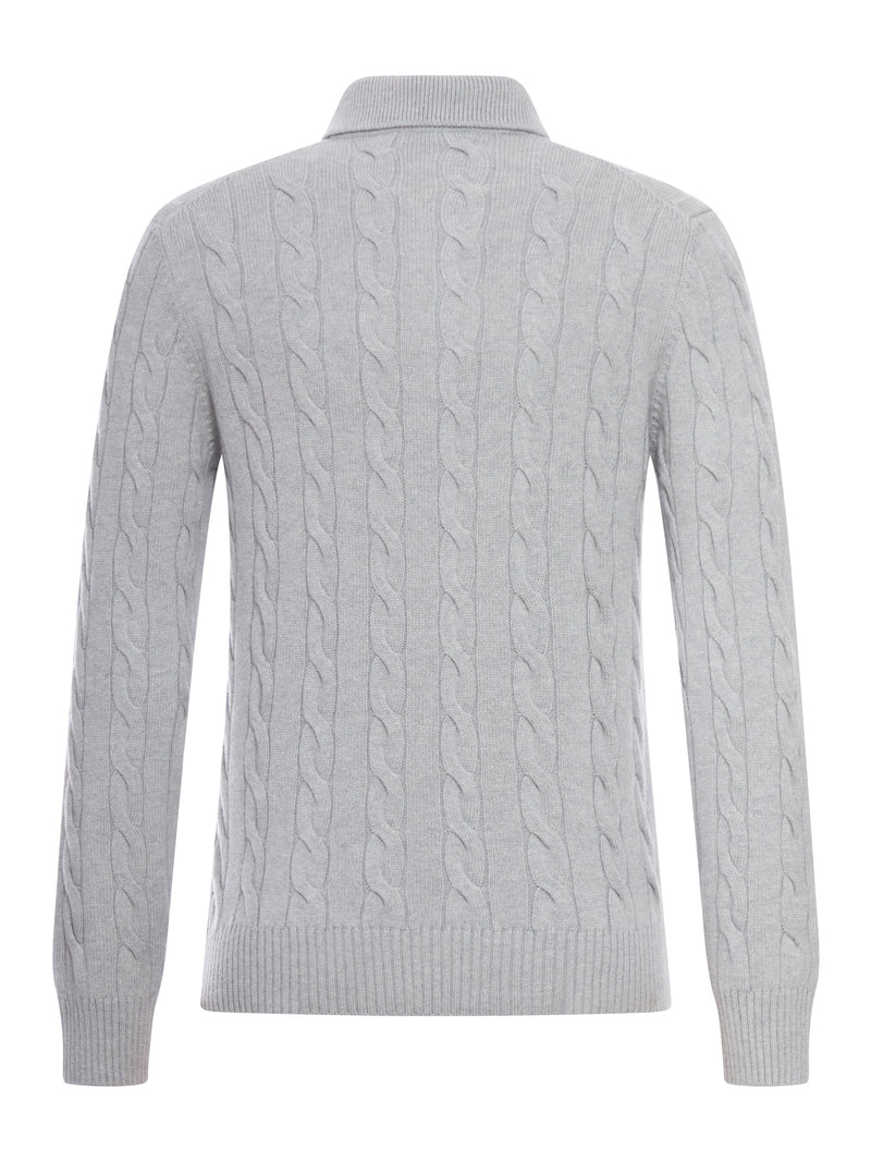 POLO IN CASHMERE A TRECCE