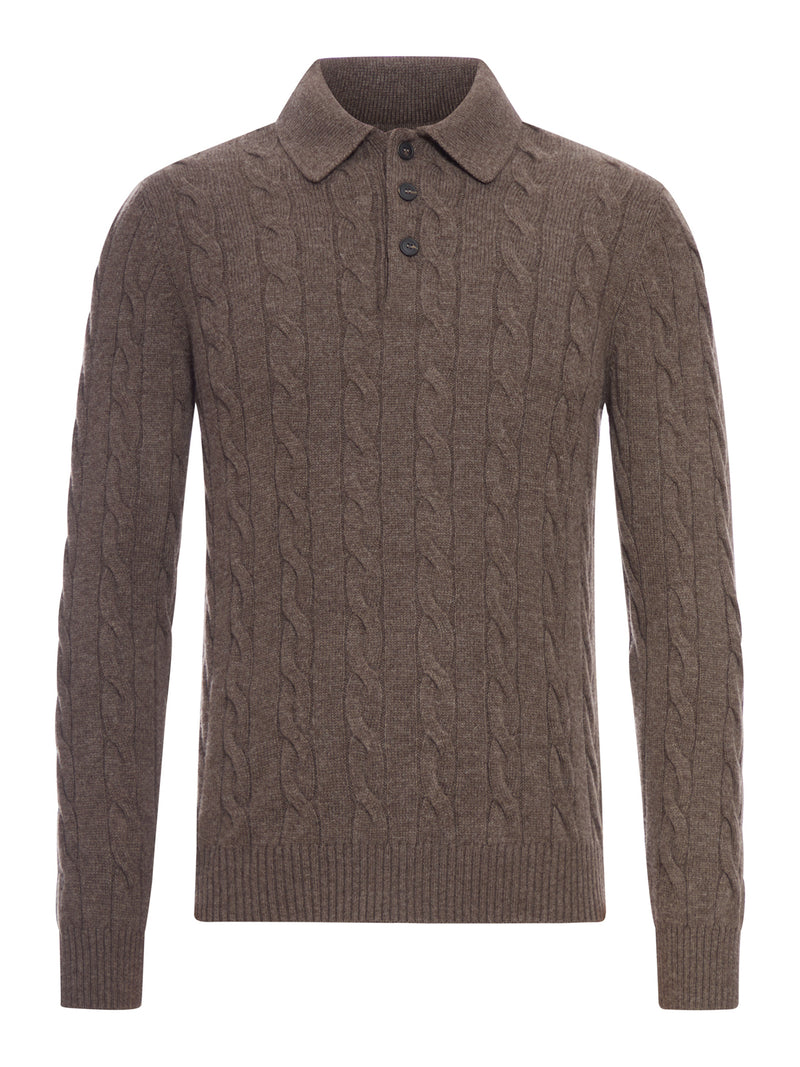 POLO IN CASHMERE A TRECCE