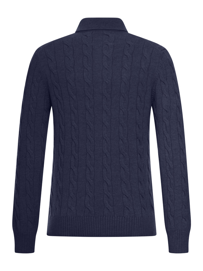 POLO IN CASHMERE A TRECCE