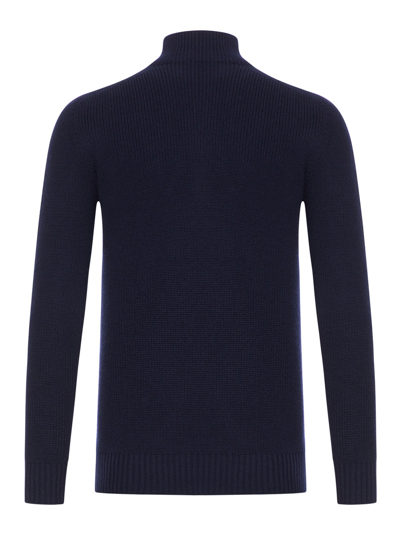 MAGLIONE IN LANA A COLLO ALTO CON ZIP