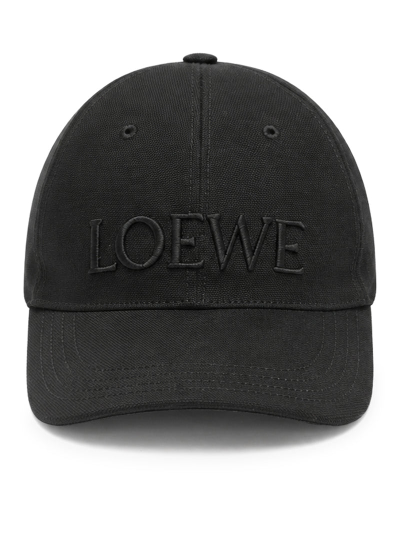 CAPPELLO IN TELA CON RICAMO SUL FRONTE