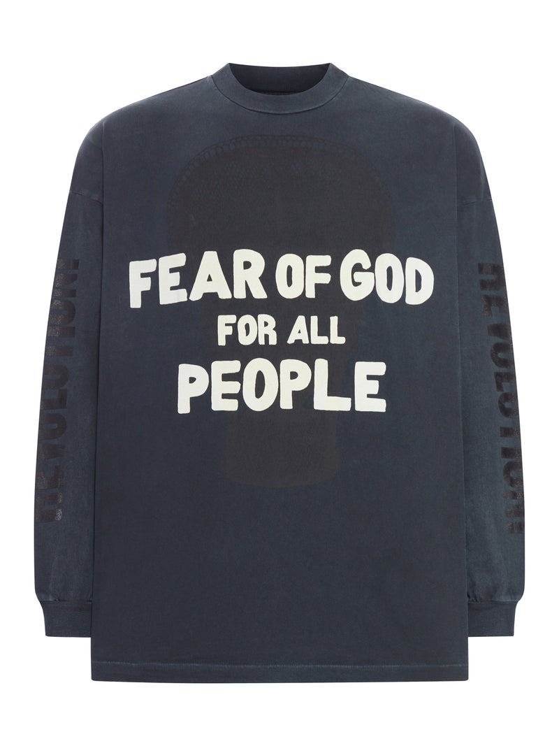 T-SHIRT A MANICHE LUNGHE IN COTONE