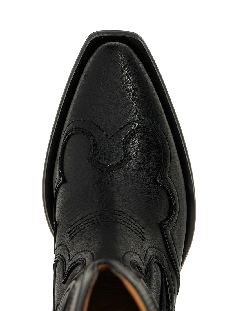 STIVALI WESTERN RICAMATI CON GAMBALE MEDIO