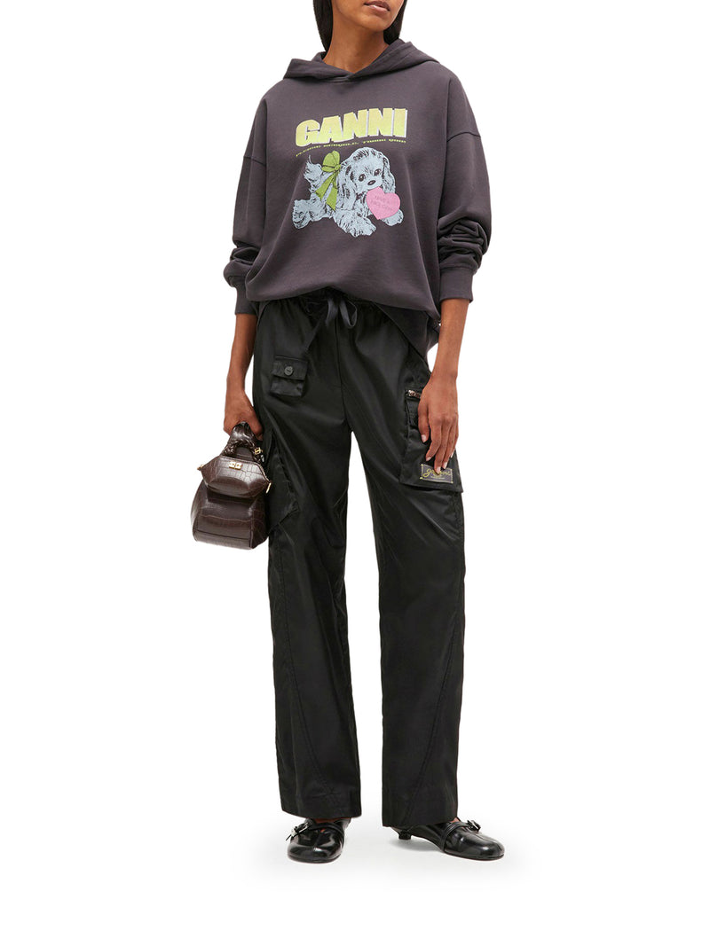 FELPA CON CAPPUCCIO CON STAMPA