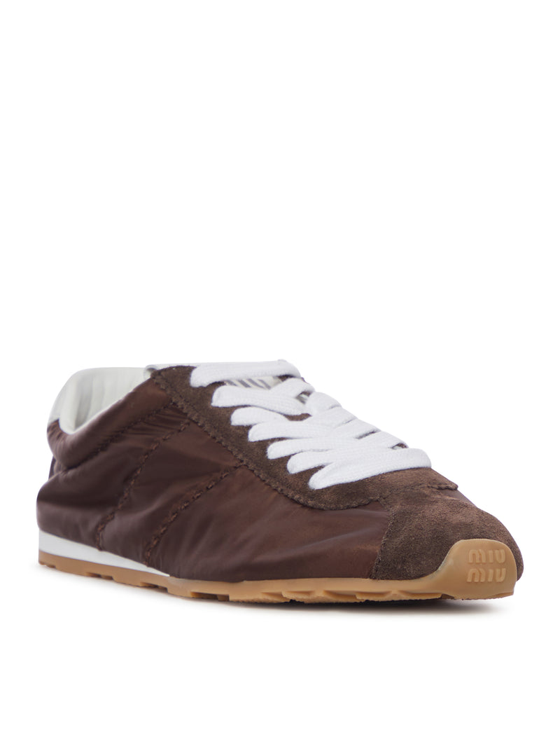 SNEAKERS PLUME IN TESSUTO TECNICO E PELLE SCAMOSCIATA