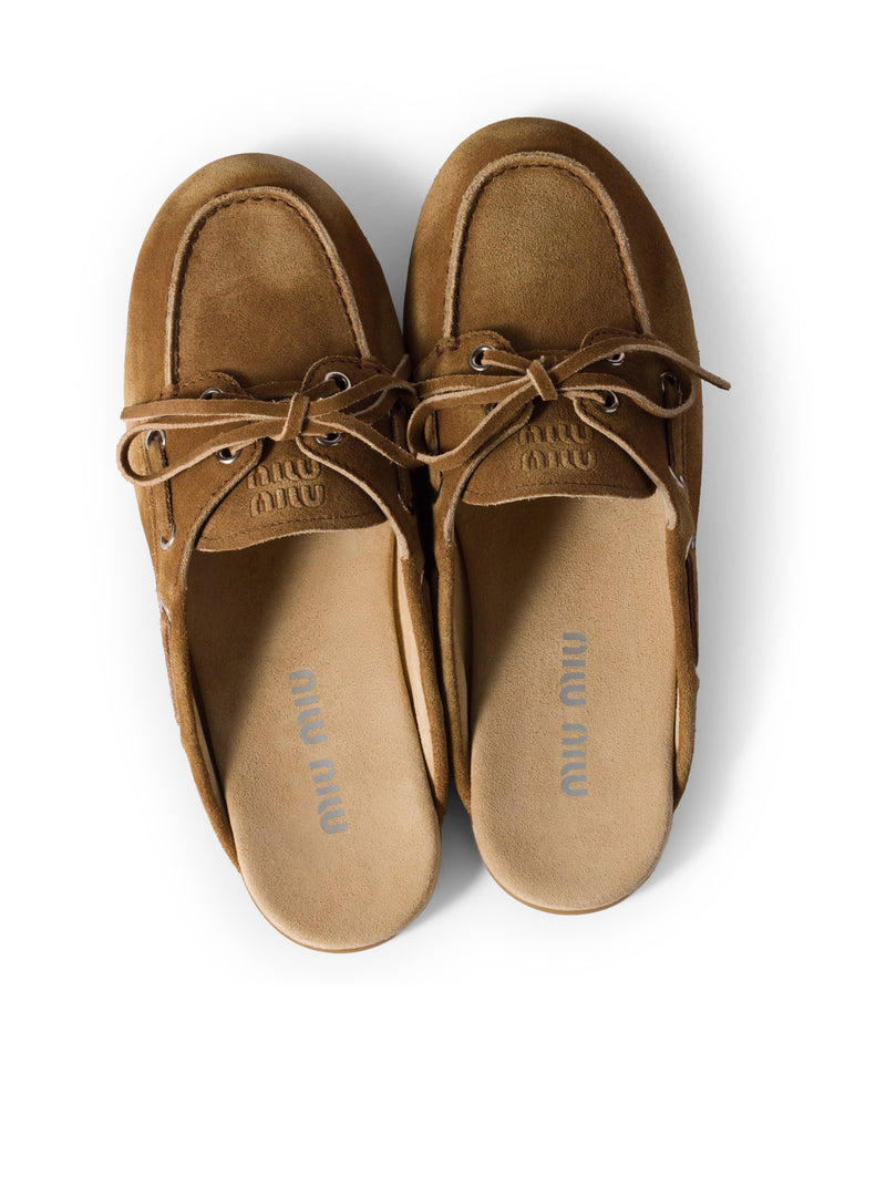 SABOT IN PELLE SCAMOSCIATA DÉLAVÉ