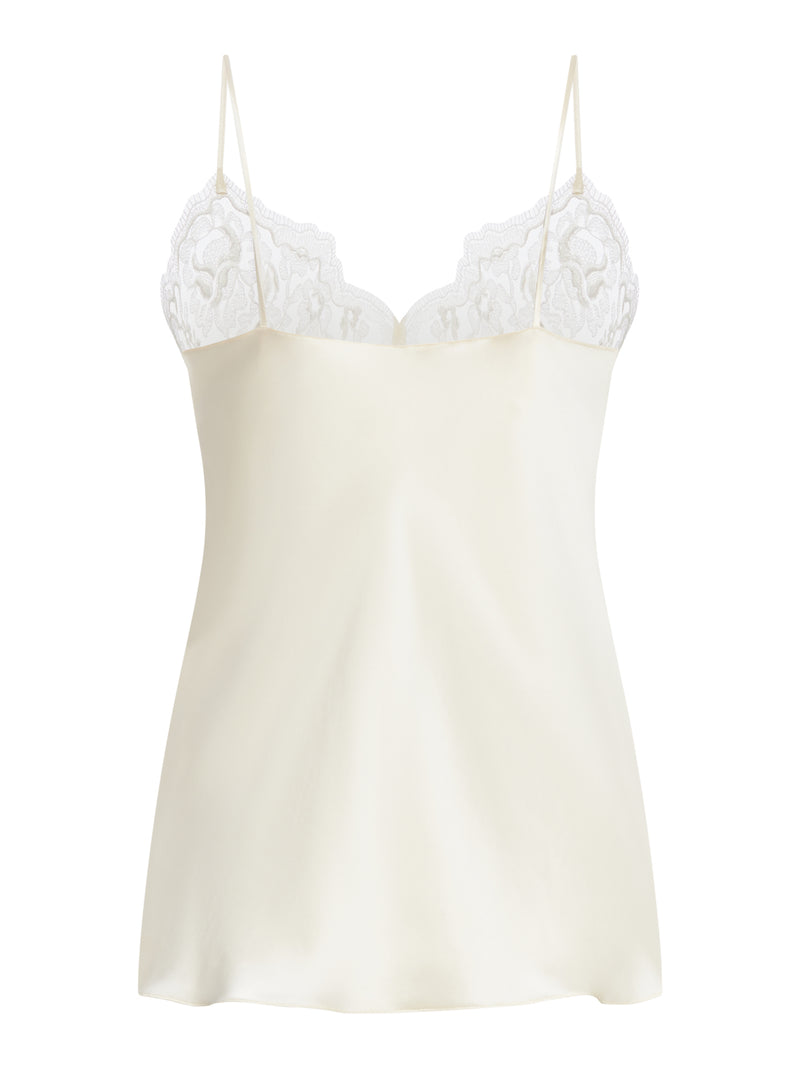 CANOTTA IN RASO DI SETA LAVATO E PIZZO