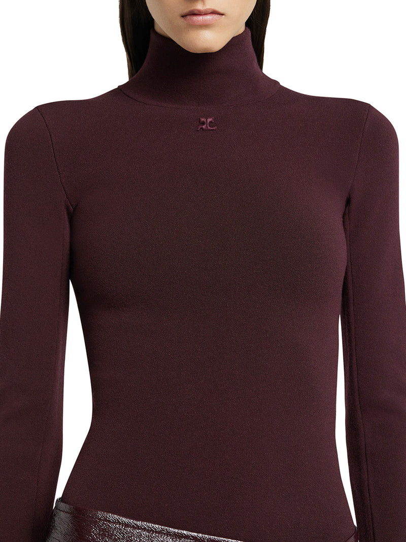 MAGLIONE A COLLO ALTO IN INTERLOCK