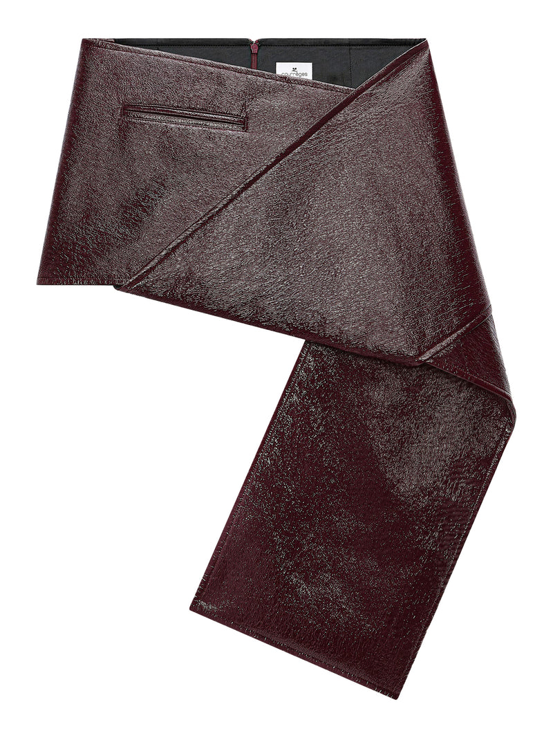 MINIGONNA IN VINILE ASIMMETRICA