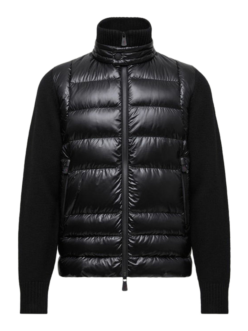 CARDIGAN IMBOTTITO IN LANA CON ZIP