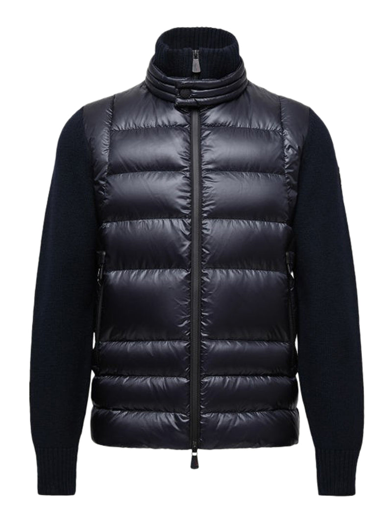 CARDIGAN IMBOTTITO IN LANA CON ZIP