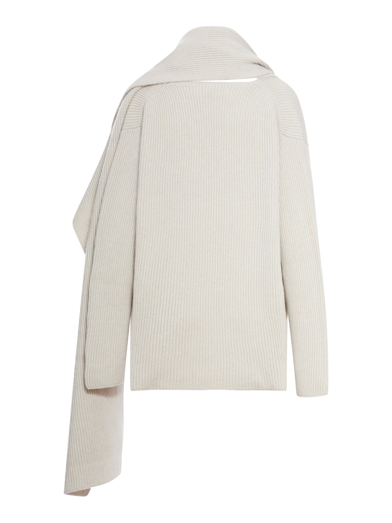 MAGLIONE MUCCHIO CON COLLO A SCIARPA