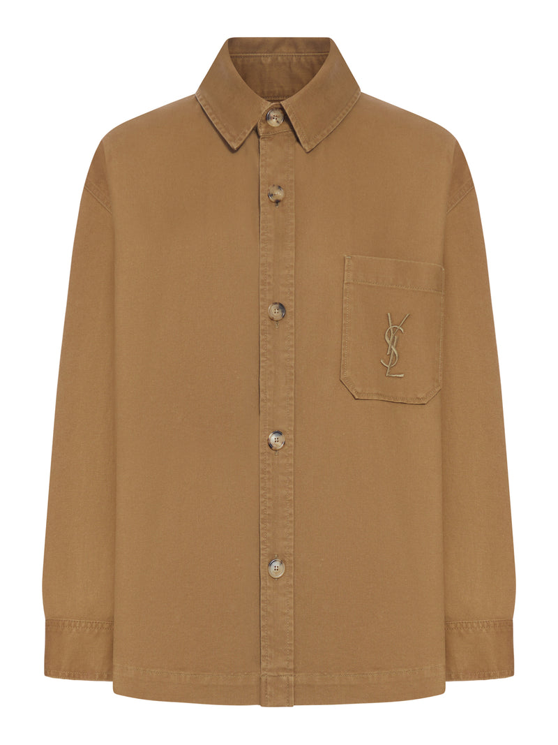 OVERSHIRT CASSANDRE IN GABARDINE DI COTONE E LINO