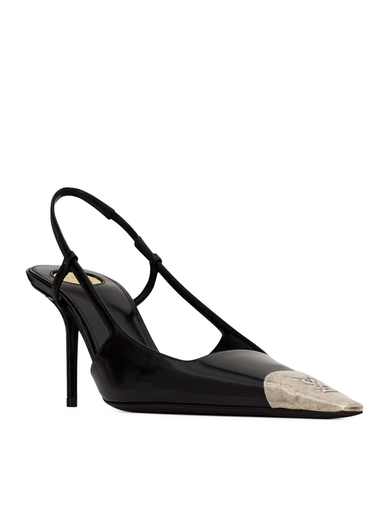 DÉCOLLETÉ APERTE SUL RETRO JEANNE IN PELLE LUCIDA