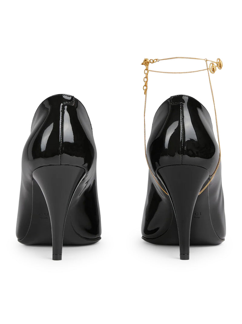 SABOT 97 IN PELLE VERNICIATA CON TACCO