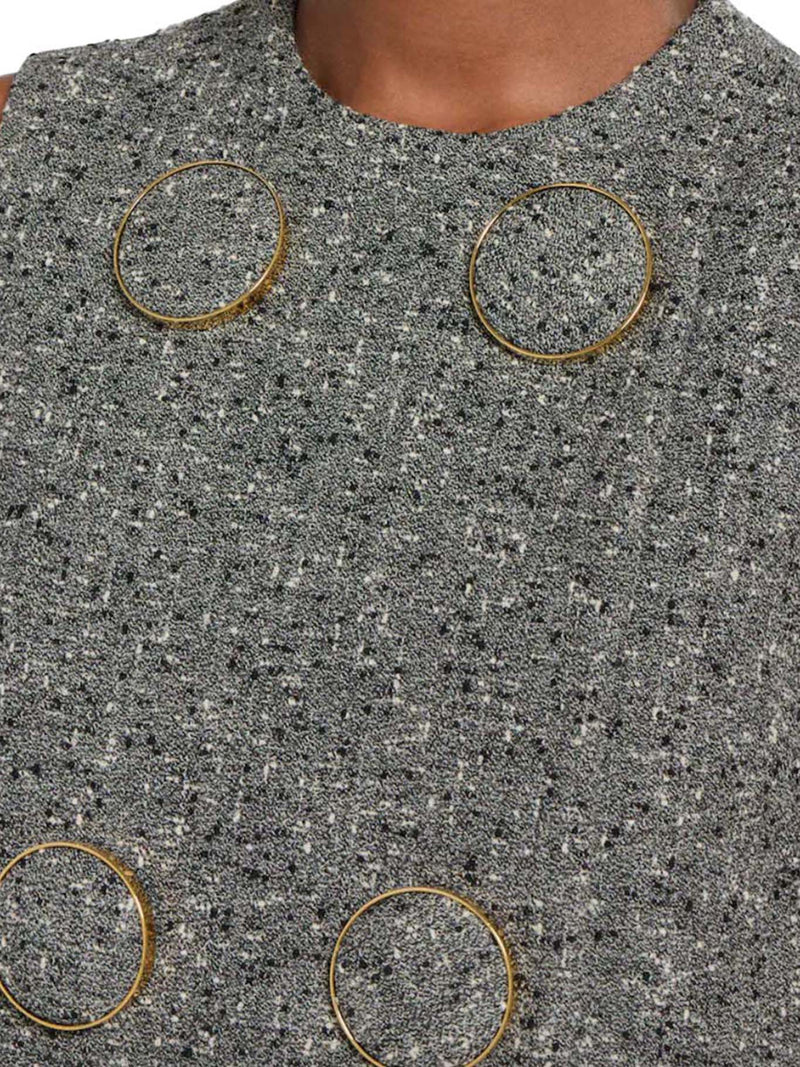 ABITO IN LANA CON BOTTONI OVERSIZE