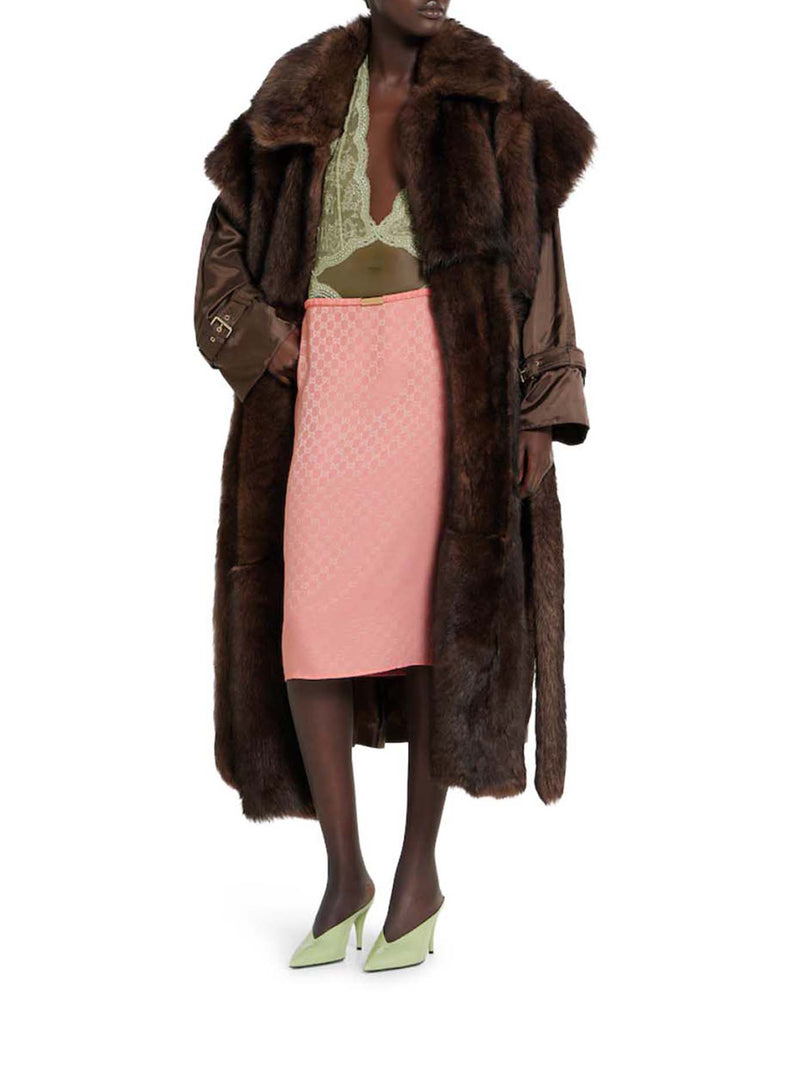 GONNA IN SETA GG JACQUARD