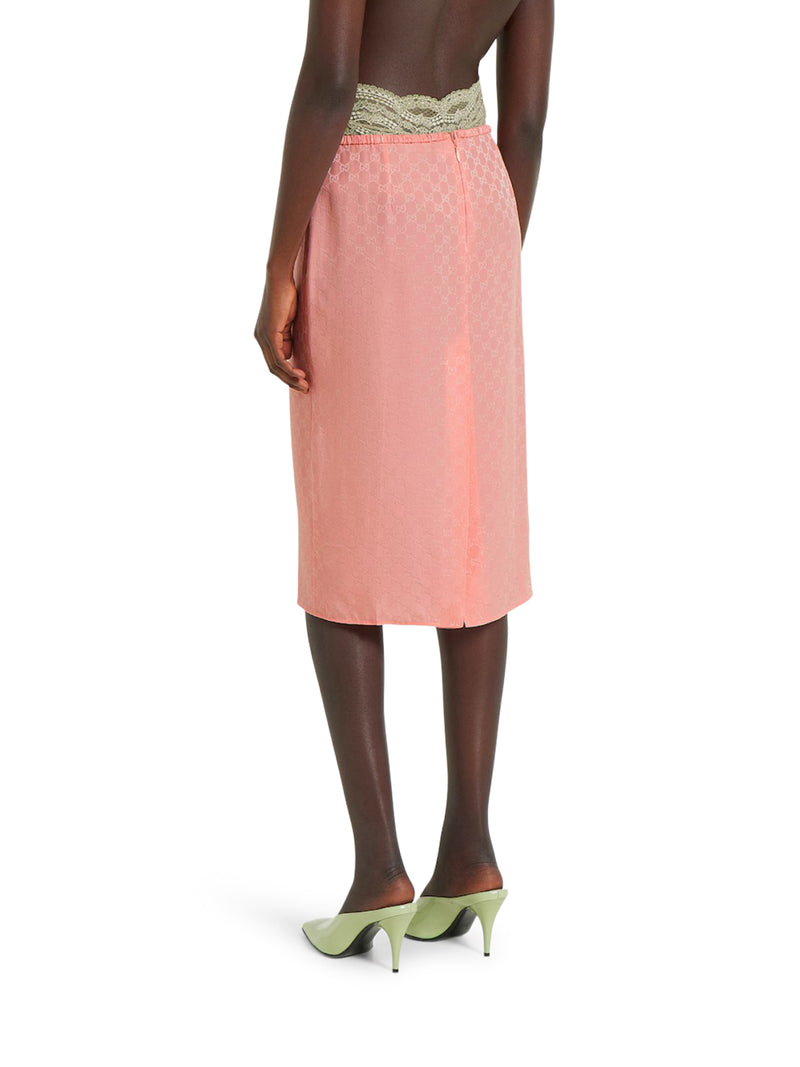 GONNA IN SETA GG JACQUARD