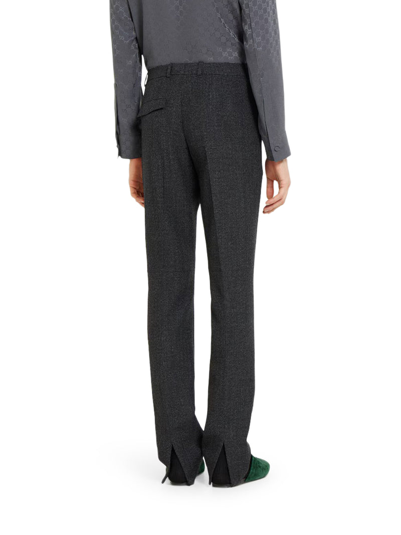 PANTALONE IN TESSUTO MOULINÉ IN LANA