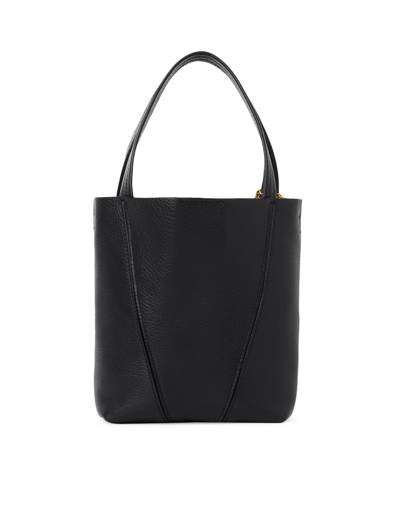 TOTE BAG PICCOLA CHLOÉ SPIN IN PELLE GRANATA