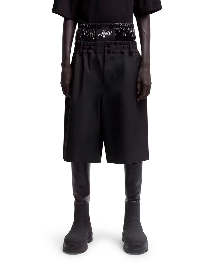 PANTALONCINI CON STAMPA LOGO MONCLER X A$AP ROCKY